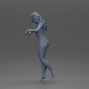 Naked girl looking out over the edge of the stairs - Only-Games