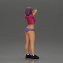 Sexy girl in a bikini and mini shirt posing confidently - Only-Games