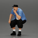 Fat Gangster sitting and thinking - Only-Games