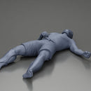 Defeated fighter lying on the floor after the battle - Only-Games