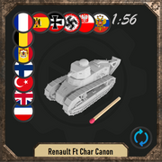 1/56 Renault Ft char canon with riveted turret - Only-Games