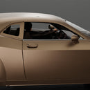 Man in a leather jacket sitting on the car and closing the car door - Only-Games