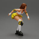 roller derby girl rolling fast - Only-Games