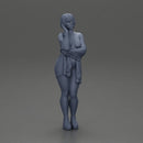 pretty nude girl with short hair posing in a sweater - Only-Games