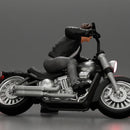 Young Man In open Leather Jacket Riding On Motorbike in sunglasses - Only-Games