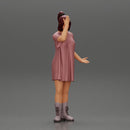 Young Beautiful Girl wearing long Shirt and boots Surprised - Only-Games