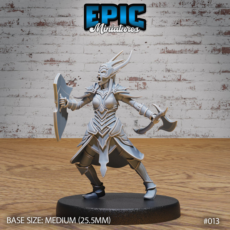Dark Elf Army Axe & Shield - Only-Games