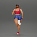 young woman running in shorts and cap - Only-Games
