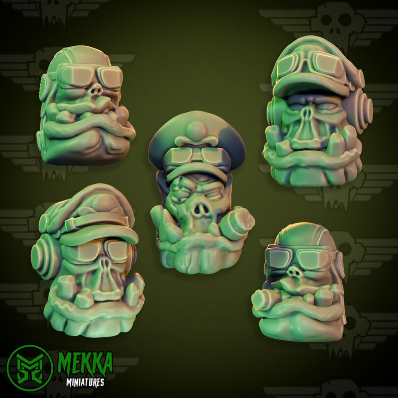 Orc Pilot Heads - Only-Games