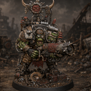 Boss Skrapper Mekkanic Supa Blaster - Sci-Fi Orc Warlord Miniature | Scrap-Tech| Original Wargaming 40mm base