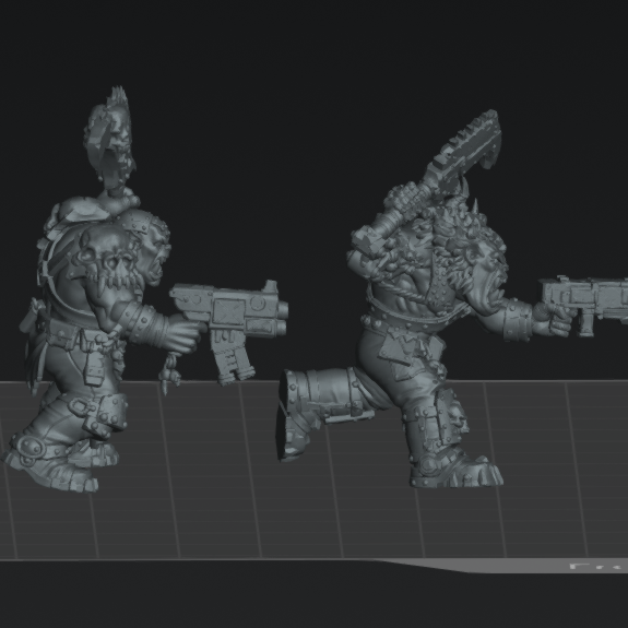 Sci-Fi Orc Beast Scrapper Boyz  STL – Grimdark 32mm Miniatures (STL Files)