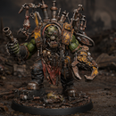 Skrapp Painmenda- Sci-Fi Orc Warlord Miniature | Scrap Pain | Original Wargaming 32mm base