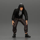 gangster homie in hoodie and short with his dog on the street - Only-Games