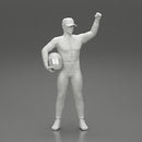 motorbiker celebrates and hold his helmet - Only-Games