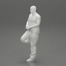 gangster standing in one leg leaning against car - Only-Games