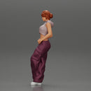 Chola girl Leaning On A Wall While Holding Her Legs Crossed - Only-Games