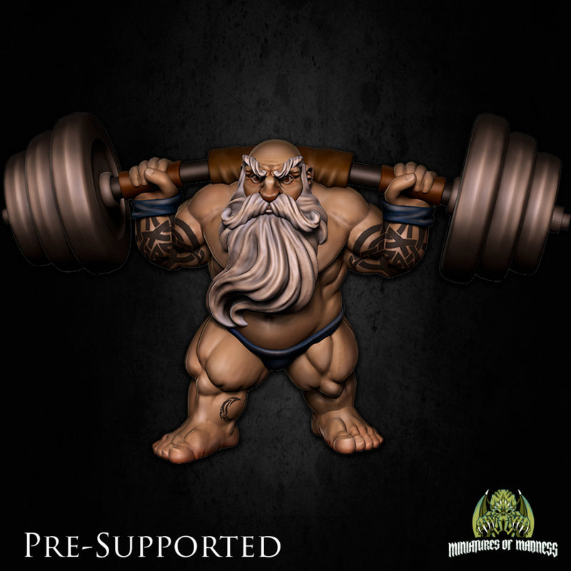 Herseck Hillbuckle  [PRE-SUPPORTED] Bodybuilder Dwarf Powerlifter - Only-Games