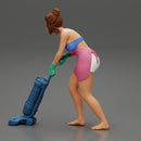 housewife makes home cleaning with a vacuum cleaner - Only-Games