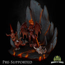 Hell Scenery [PRE-SUPPORTED] Devil Fire Lava Ground Diorama - Only-Games