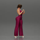 Fashion girl in catsuit and heels Leaning Against car - Only-Games