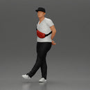 skater man leaning against the wall wearing a cap and banana bag - Only-Games