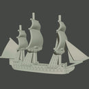 1/2400 Napoleonic Fleet Set (7 models) + Blender Customiser Files - Only-Games