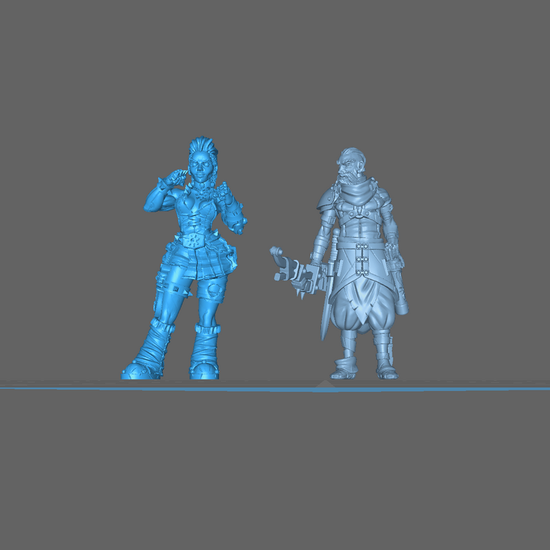 (0185) Female street fighter post apocalyptic warrior with cyber arm - Only-Games