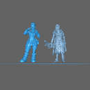 (0185) Female street fighter post apocalyptic warrior with cyber arm - Only-Games