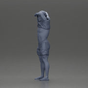 muscular man in shorts taking off his shirt to go swimming - Only-Games