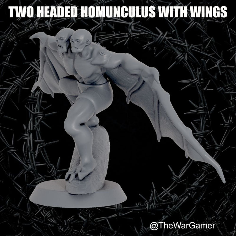 Two Headed Homunculus with Wings