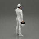 Motorbiker holding his helmet while waving his hand - Only-Games