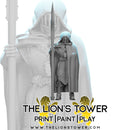 Cloaked Elite Guards - Set of 10 with halberds (32mm scale) - Only-Games