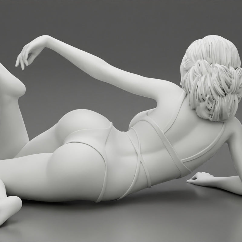 beautiful sexy girl in Bikini lying on sandy beach - Only-Games