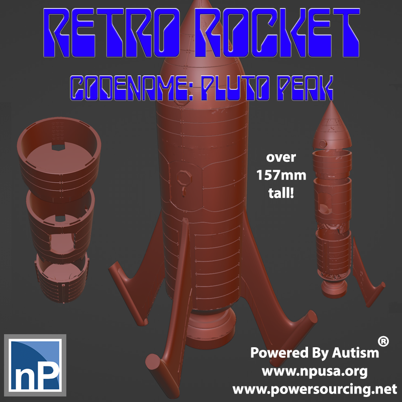 28mm scale Retro Rocket - Pluto Peak - Only-Games