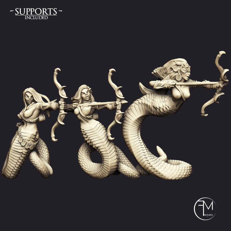 Snakewoman Archers - 3 Units (AMAZONS! Kickstarter) - Only-Games