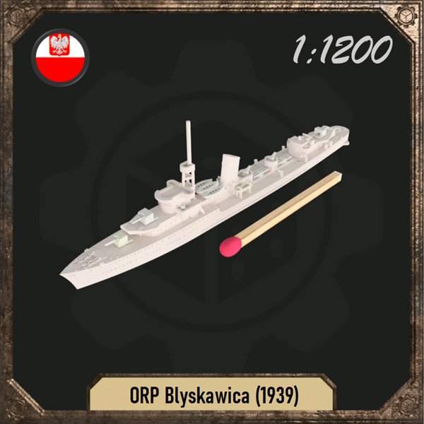 1/1200 ORP Blyskawica (in 1939)