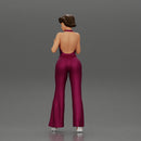 Fashion girl in catsuit and heels Leaning Against car - Only-Games