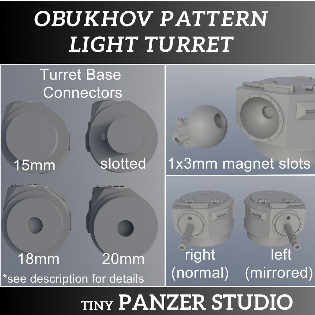 Turret Writing Pattern Light Turret Obukov Pattern - Tiny Panzer Studio - Miniatures by Only ...