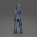 Stylish woman in a crop top and pants, standing thoughtfully - Only-Games