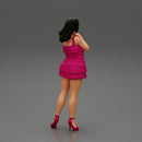 Beautiful woman standing and posing and in fashion summer dress - Only-Games