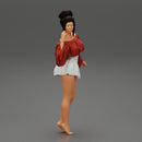 sexy girl posing in fashion shirt and mini skirt - Only-Games