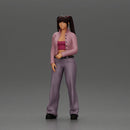 Chola girl with pigtails standing in jacket and flared pants - Only-Games