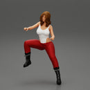 beautiful woman sitting and driving a motorbike - Only-Games