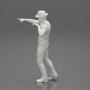 Travel man wearing a hat and a beard pointing the right way - Only-Games