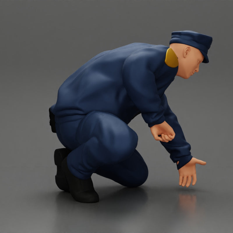 policeman officer sitting and puts handcuffs on a gangster - Only-Games
