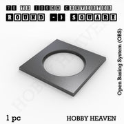 Round to Square Bases Shape and Size Converters 3d Print Full Range - Only-Games