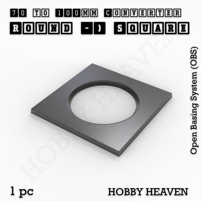Round to Square Bases Shape and Size Converters 3d Print Full Range - Only-Games
