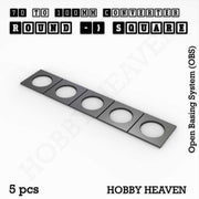 Round to Square Bases Shape and Size Converters 3d Print Full Range - Only-Games