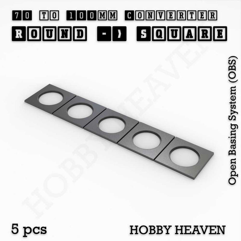 Round to Square Bases Shape and Size Converters 3d Print Full Range - Only-Games