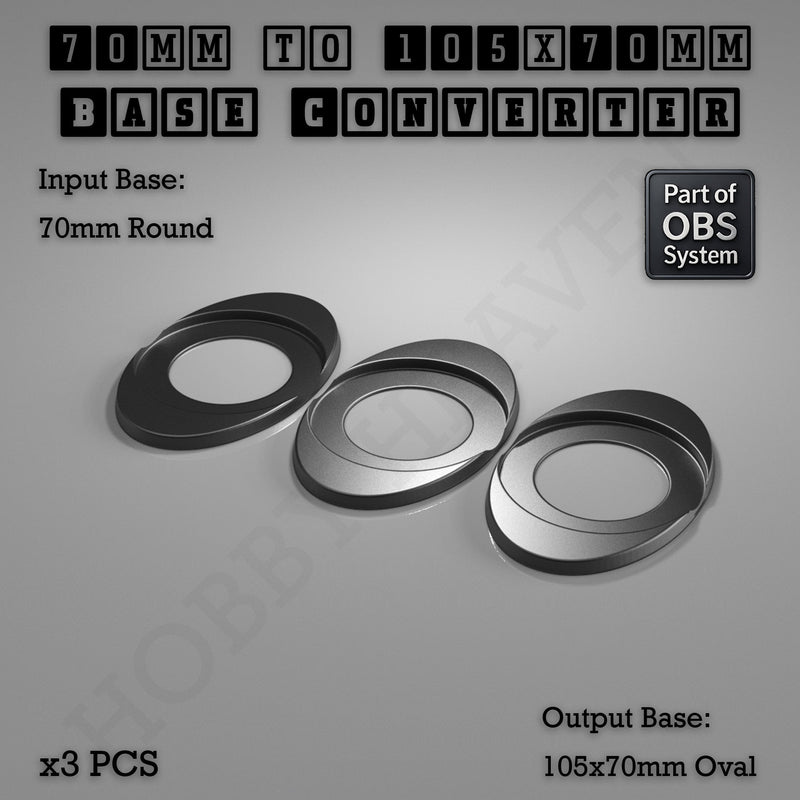 Round To Oval Bases Size Converters 3d Print Full Range - Only-Games
